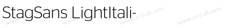StagSans LightItali字体转换 StagSans LightItali字体转换